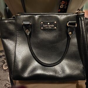 Kate Spade Black Leather Tote Bag